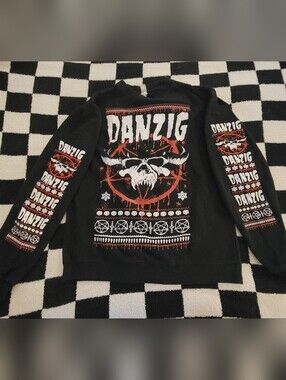 RARE 2017 DANZIG CHRISTMAS PULLOVER SWEATER, SIZE S
